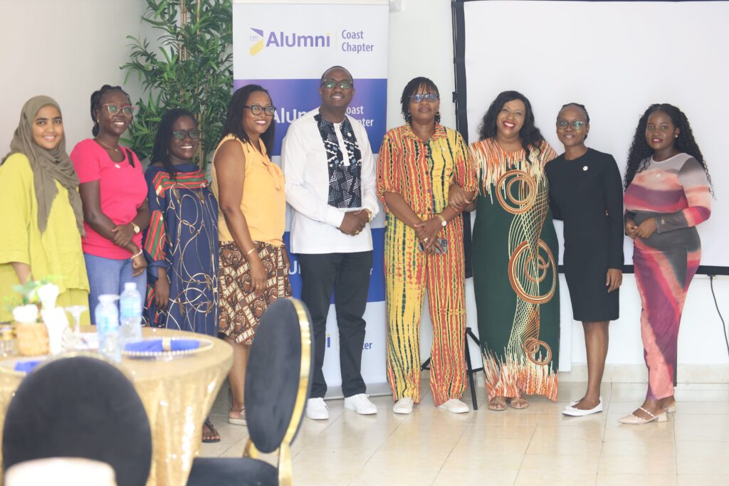 Members of the Alumni Coast Chapter pose for a group photo during the Swahili breakfast event held in Mombasa. Photo: Jeremiah Musoka.