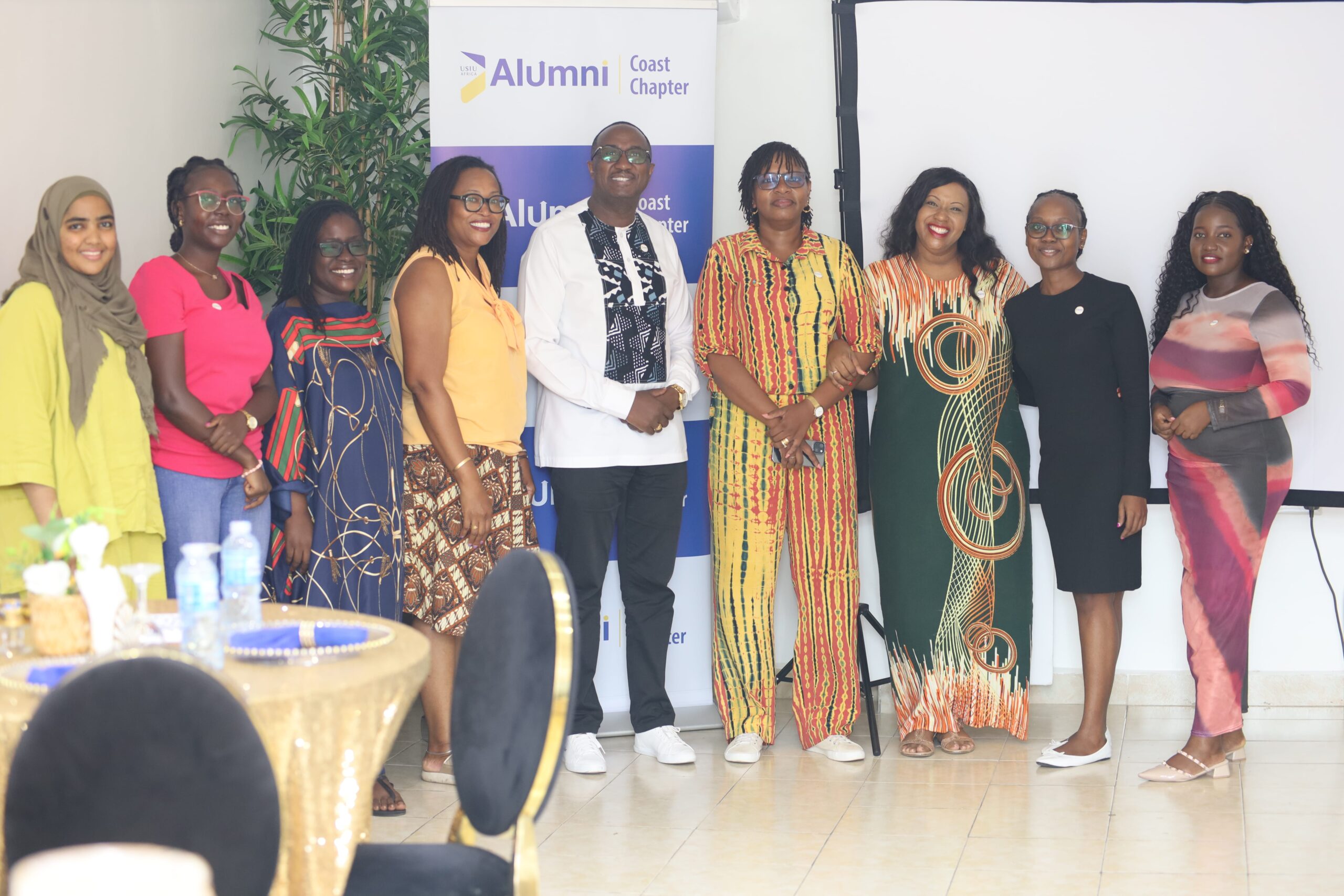 Members of the Alumni Coast Chapter pose for a group photo during the Swahili breakfast event held in Mombasa. Photo: Jeremiah Musoka.